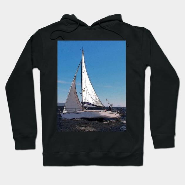 sailboat Hoodie by luilli